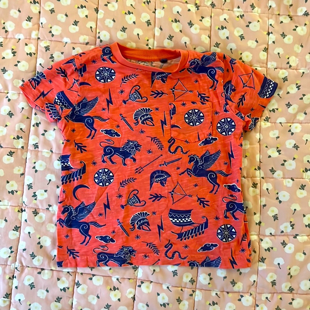 Mini boden red and blue t shirt